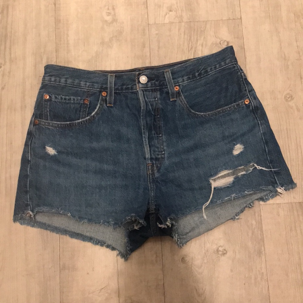 Levi’s High Waisted Denim 501 Shorts